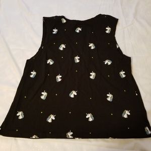 Darling blue unicorn XL tank (big Girl's)